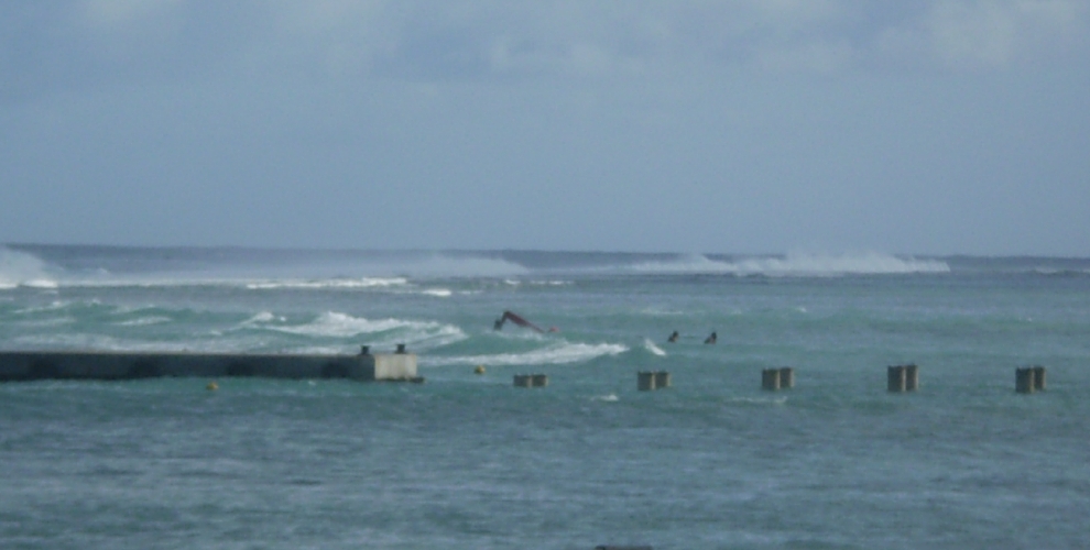 Natives rescuing a buoy in near-horrendous weather
